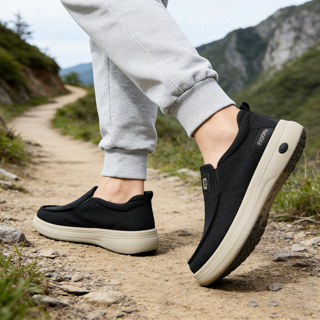 Bairuilun Men's Fashionable Breathable Mesh Cushioning  Slip-On Walking Shoes for Spring Summer Autumn Winter Casual Loafers