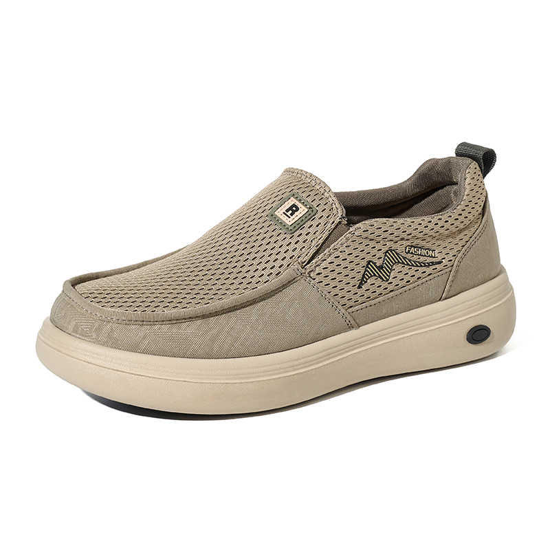 Bairuilun Men's Slip-On Commuting OEM Accepted Casual Shoes Soft Sole Breathable Mesh Lightweight Walking Shoes