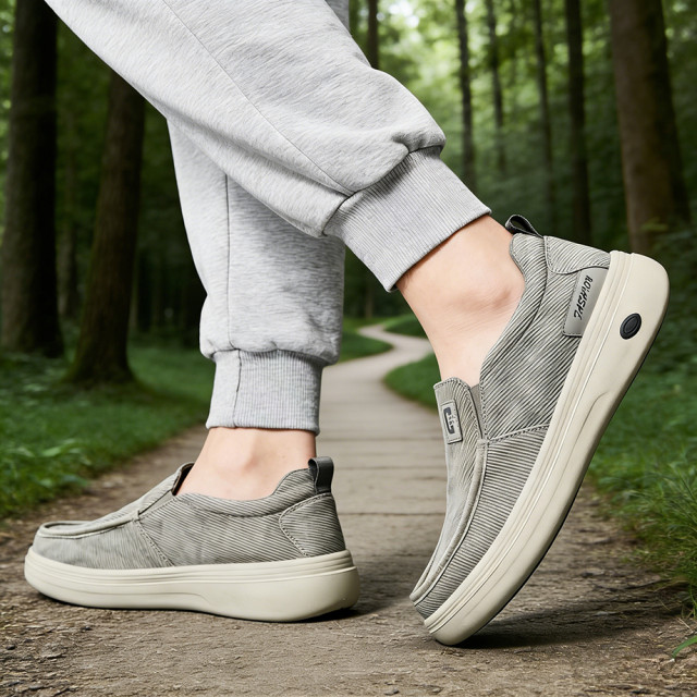 Bairuilun Men's Fashionable Breathable Mesh Cushioning  Slip-On Walking Shoes for Spring Summer Autumn Winter Casual Loafers