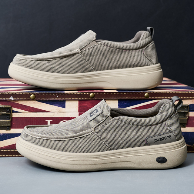 Bairuilun Men's Fashionable Breathable Mesh Cushioning  Slip-On Walking Shoes for Spring Summer Autumn Winter Casual Loafers