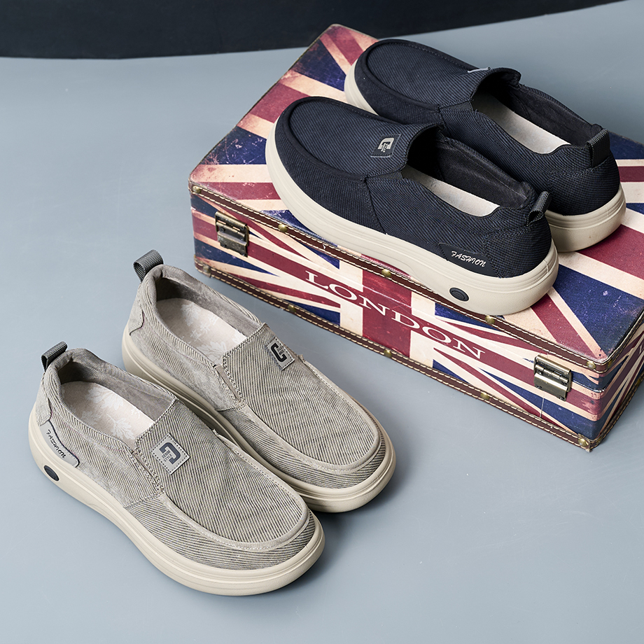 Bairuilun Men's Fashionable Breathable Mesh Cushioning  Slip-On Walking Shoes for Spring Summer Autumn Winter Casual Loafers