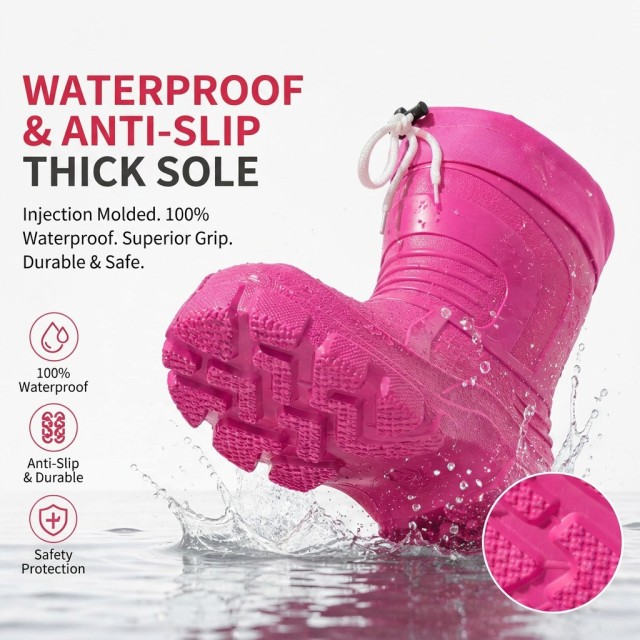 Lightweight EVA Shell Snow Boots Women Warm Removable Faux Fur Interior Waterproof Winter Outdoor Rain Booties Bulk Price