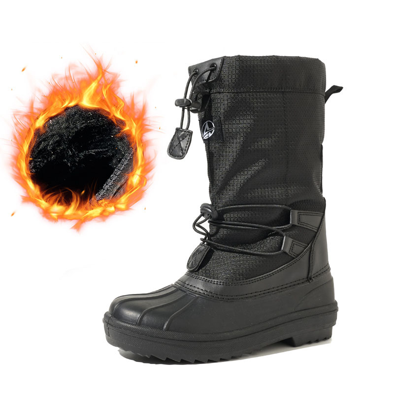 Waterproof Winter Snow Boots for Women Men TPR Outsole Oxford Upper Faux Fur Lined Warm Thermal Outdoor Hiking Shoes Wholesale