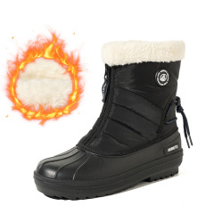 Wholesale Custom Women's Duck Boots Crossover Sizing 31-45 Anti slip Foldable Ice Claw Warm Stitch Quilting Snow Boots