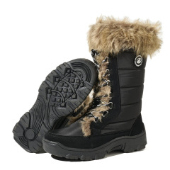 Snow-Blocking Cuff Anti slip High Shaft Winter Women Boots Fashionable Stylish Faux Fur Accents Warm Outdoor Snow Boots
