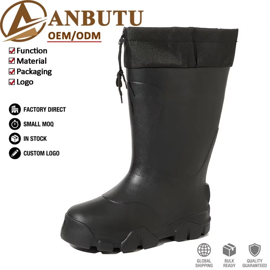 Durable Waterproof EVA Snow Boots Removable Plush Lining Washable Thermal Sock Winter Outdoor Walking Shoes Factory