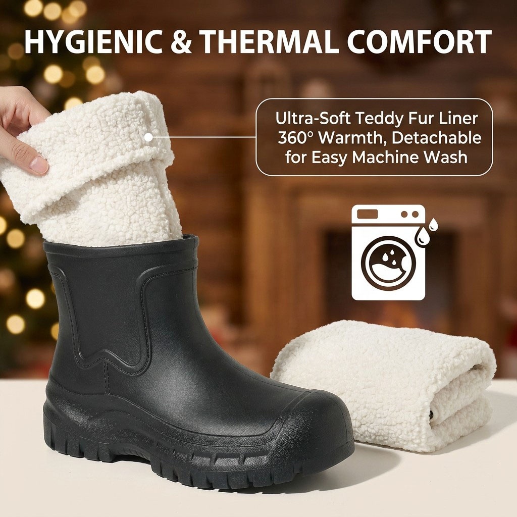 Waterproof EVA Pac Boots Women Removable Plush Washable Lining Warm Winter Outdoor Snow Hiking Shoes Cold Weather Footwear OEM