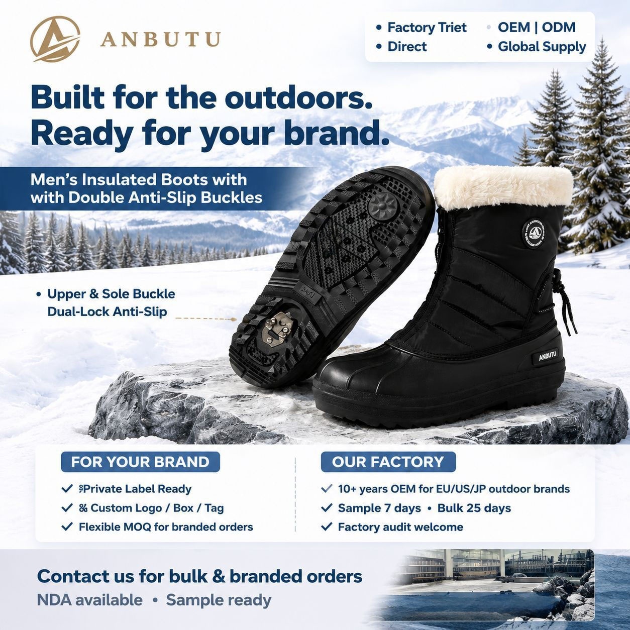 Wholesale Custom Women's Duck Boots Crossover Sizing 31-45 Anti slip Foldable Ice Claw Warm Stitch Quilting Snow Boots