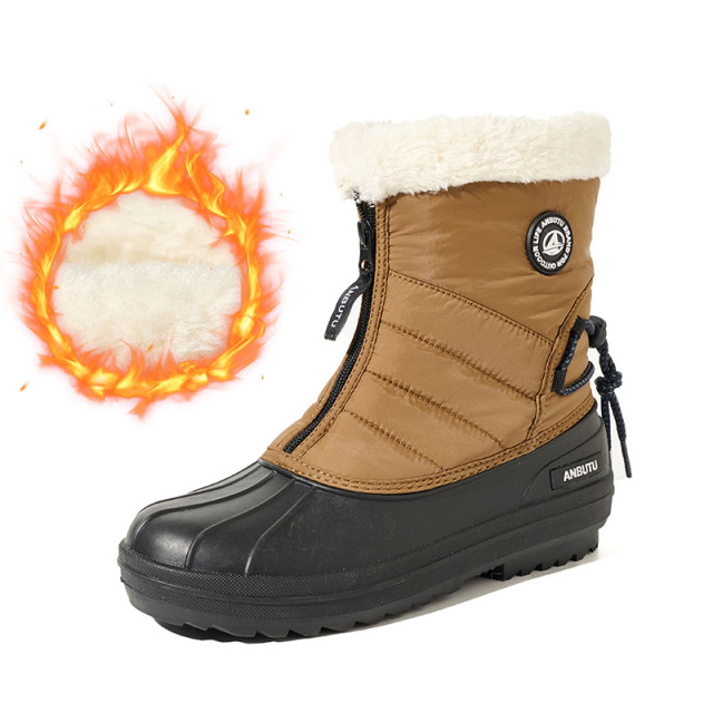 Wholesale Custom Women's Duck Boots Crossover Sizing 31-45 Anti slip Foldable Ice Claw Warm Stitch Quilting Snow Boots