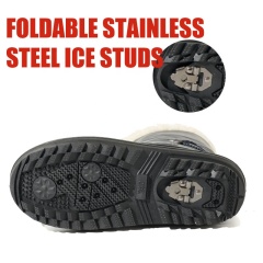 Wholesale Iridescent Waterproof Warm Snow Boots for Women All-Season Thick Winter Boots with Ice Cleats Youth-to-Adult Fit