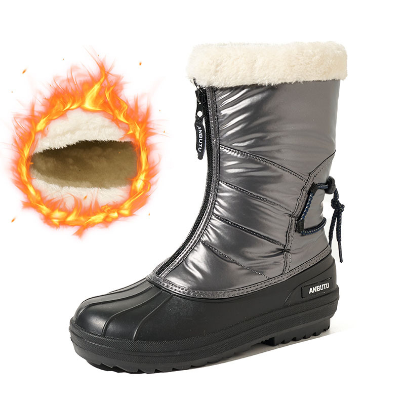 Wholesale Iridescent Waterproof Warm Snow Boots for Women All-Season Thick Winter Boots with Ice Cleats Youth-to-Adult Fit