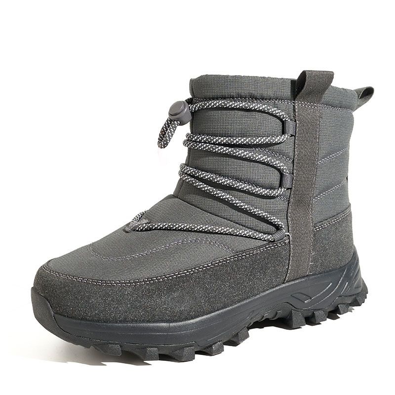 Men Women Winter Snow Boots Waterproof Quilted Puffer Foldable Ice Gripper Anti-slip Faux Fur Lined Winter Boots Wholesale