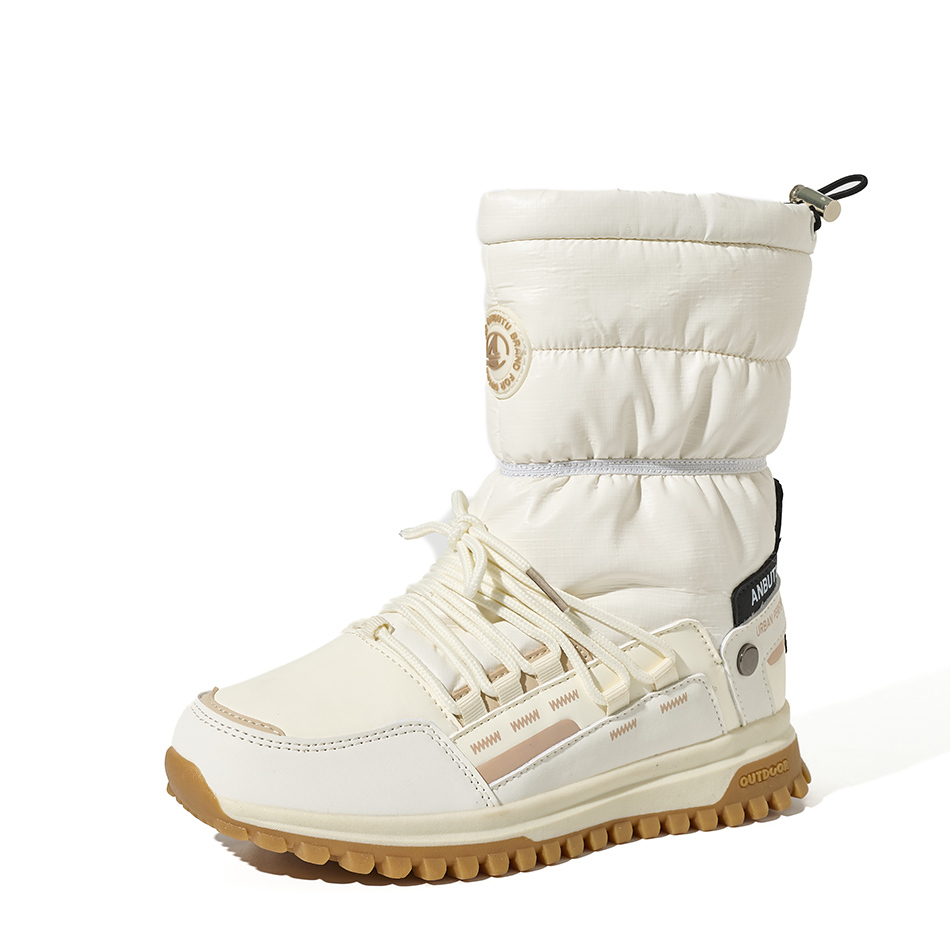 High-quality Waterproof Snow Boots with Nylon Thermal Insulation Anti-Slip TPR Sole OEM/ODM Customizable with Bulk Discount