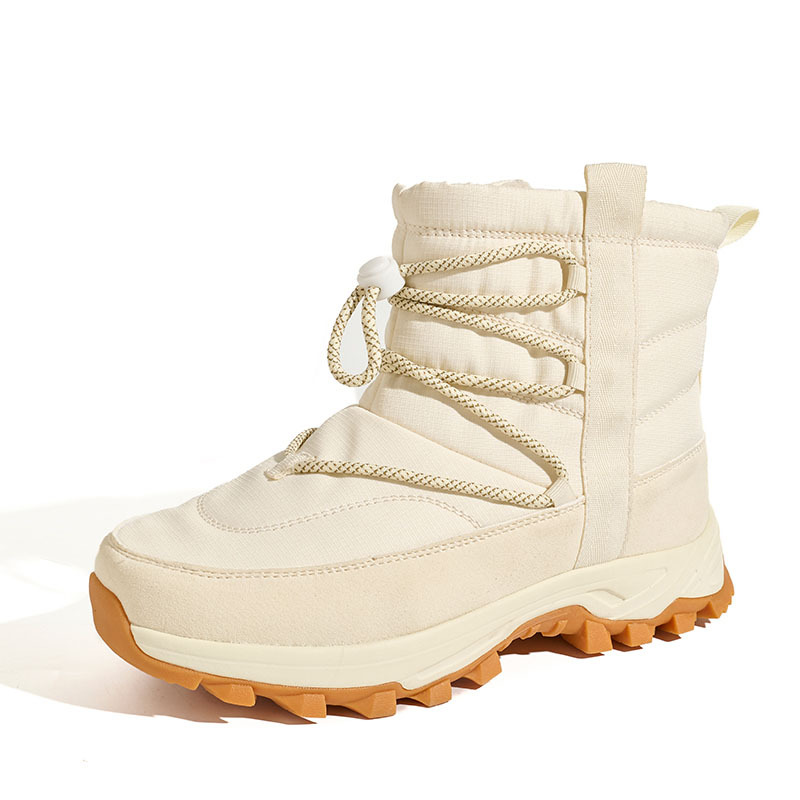 Men Women Winter Snow Boots Waterproof Quilted Puffer Foldable Ice Gripper Anti-slip Faux Fur Lined Winter Boots Wholesale