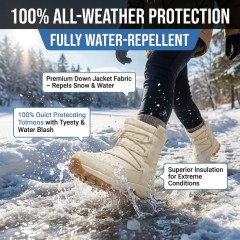 Men Women Winter Snow Boots Waterproof Quilted Puffer Foldable Ice Gripper Anti-slip Faux Fur Lined Winter Boots Wholesale