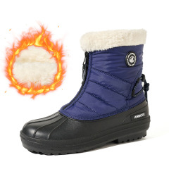 Wholesale Custom Women's Duck Boots Crossover Sizing 31-45 Anti slip Foldable Ice Claw Warm Stitch Quilting Snow Boots