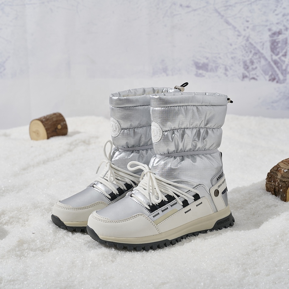 High-quality Waterproof Snow Boots with Nylon Thermal Insulation Anti-Slip TPR Sole OEM/ODM Customizable with Bulk Discount