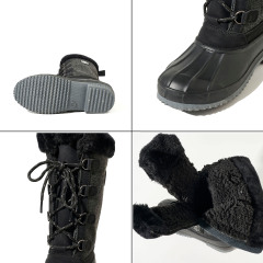 Wholesale Custom Women's High Top Warm Duck Boots Lace-up Waterproof Snow Boots for Ladies Crossover Sizing 26-42