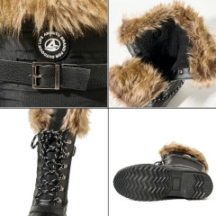 OEM/ODM Fashionable Winter Women Boots with Warm Plush Collar All Weather Waterproof Windproof Women Snow Boots No reviews yet