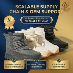 Men Women Winter Snow Boots Waterproof Quilted Puffer Foldable Ice Gripper Anti-slip Faux Fur Lined Winter Boots Wholesale