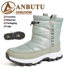 Custom Men Women Quilted Snow Boots Waterproof Foldable Ice Cleats Thermal Soft EVA Sole Winter Outdoor Boots