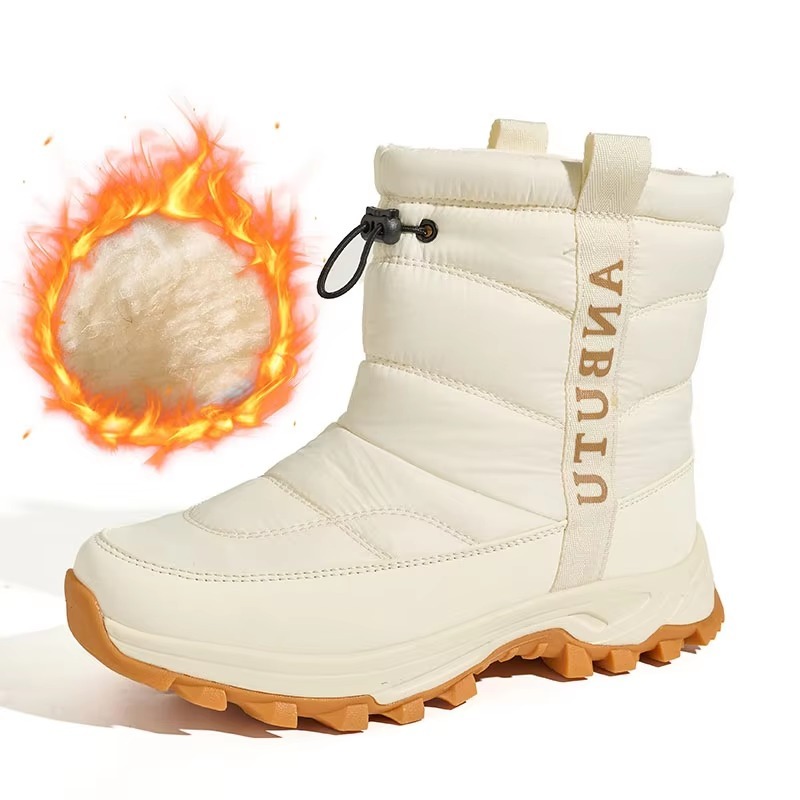 Custom Men Women Quilted Snow Boots Waterproof Foldable Ice Cleats Thermal Soft EVA Sole Winter Outdoor Boots
