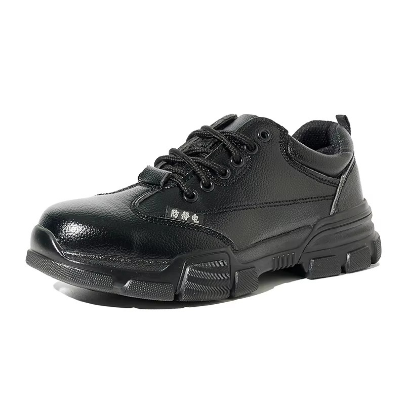 Iron Toe Safety Shoes Anti-Static Anti-Smash Anti-Puncture Iron Midsole Anti-Slip Microfiber Upper EU 35-46 Work Shoes