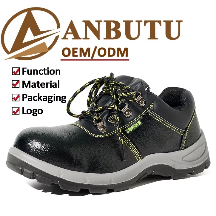 Hot Selling Mens Steel Toe Anti Puncture Safety Shoes Microfiber Leather Upper Steel Midsole PU Outsole Safety Shoes