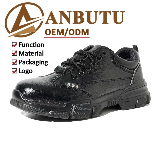 Iron Toe Safety Shoes Anti-Static Anti-Smash Anti-Puncture Iron Midsole Anti-Slip Microfiber Upper EU 35-46 Work Shoes