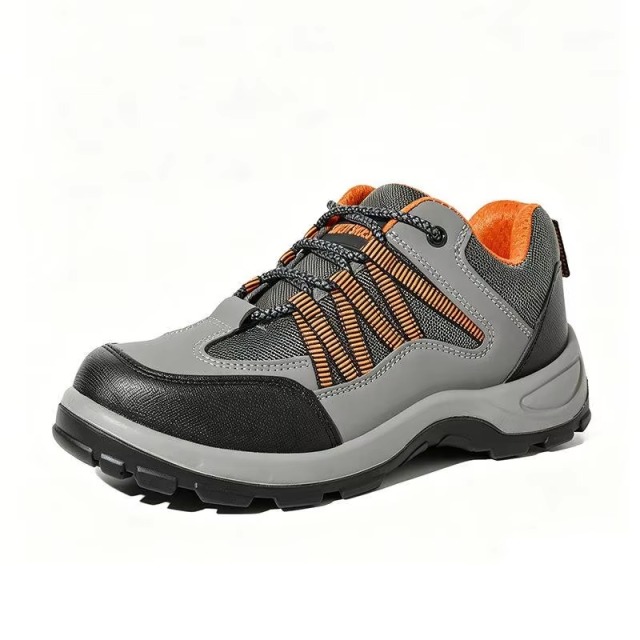 Hot Selling Steel Toe Anti Puncture Microfiber Mesh Spliced Upper Steel Midsole PU Outsole Work Safety Shoes