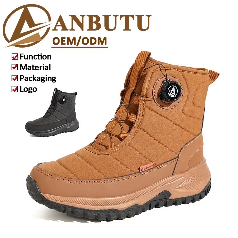 Wholesale Dial Lacing Winter Boots Unisex Waterproof Cozy Warm Cloud-Like Cushioning Anti Slip Outdoor Snow Shoes