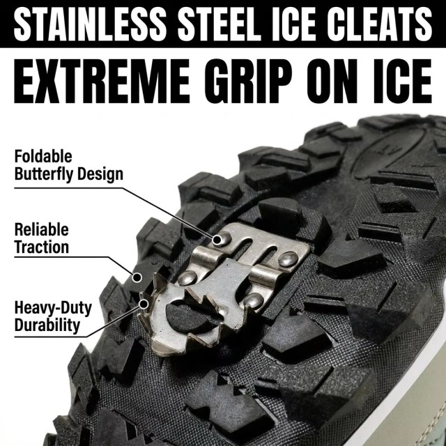 Custom Men Women Quilted Snow Boots Waterproof Foldable Ice Cleats Thermal Soft EVA Sole Winter Outdoor Boots
