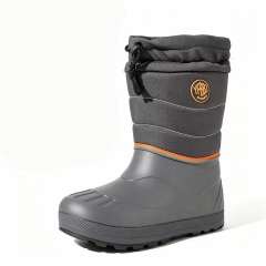 Wholesale Factory Men Lightweight EVA Snow Boots Waterproof One-Piece Shell Quilted Shaft Warm Faux Fur Snow Boots