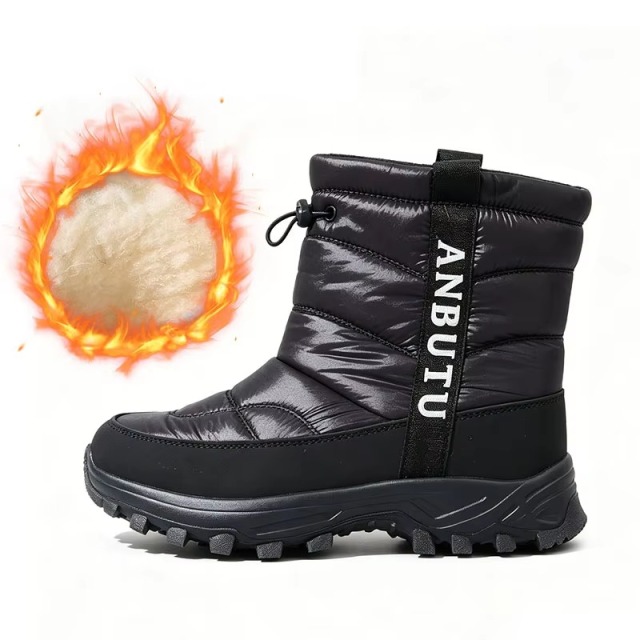 Custom Men Women Quilted Snow Boots Waterproof Foldable Ice Cleats Thermal Soft EVA Sole Winter Outdoor Boots