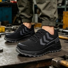 Hot Selling Mens Safety Shoes Steel Toe Anti Puncture Insulation 6KV Mesh Upper Kevlar Midsole Work Shoes Size 35-46