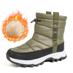 Custom Men Women Quilted Snow Boots Waterproof Foldable Ice Cleats Thermal Soft EVA Sole Winter Outdoor Boots
