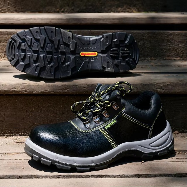 Hot Selling Mens Steel Toe Anti Puncture Safety Shoes Microfiber Leather Upper Steel Midsole PU Outsole Safety Shoes