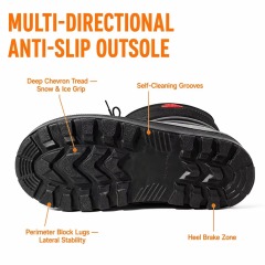 Wholesale Factory Men Lightweight EVA Snow Boots Waterproof One-Piece Shell Quilted Shaft Warm Faux Fur Snow Boots