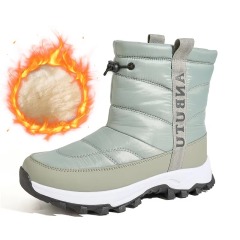Custom Men Women Quilted Snow Boots Waterproof Foldable Ice Cleats Thermal Soft EVA Sole Winter Outdoor Boots