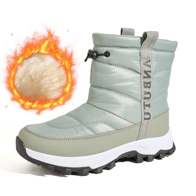 Custom Men Women Quilted Snow Boots Waterproof Foldable Ice Cleats Thermal Soft EVA Sole Winter Outdoor Boots