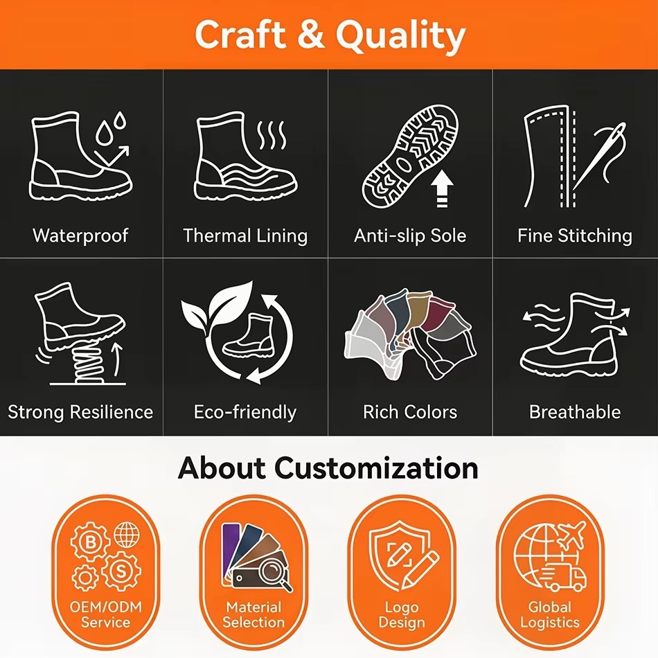 Wholesale Dial Lacing Winter Boots Unisex Waterproof Cozy Warm Cloud-Like Cushioning Anti Slip Outdoor Snow Shoes