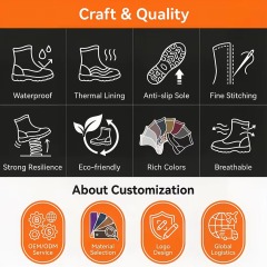 Wholesale Dial Lacing Winter Boots Unisex Waterproof Cozy Warm Cloud-Like Cushioning Anti Slip Outdoor Snow Shoes