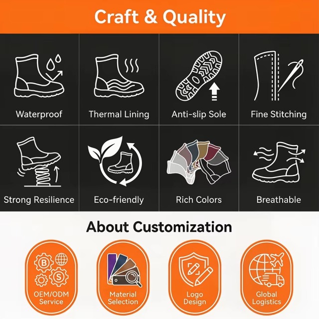 Wholesale Dial Lacing Winter Boots Unisex Waterproof Cozy Warm Cloud-Like Cushioning Anti Slip Outdoor Snow Shoes