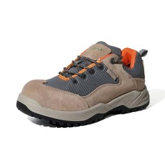 Lightweight Composite Toe Safety Shoes Kevlar Anti-Puncture Midsole Breathable Mesh Leather Upper PU Sole Work Shoes
