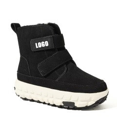 Hot Selling Womens Fashion Snow Boots Zipper Upper Warm Plush Lining Anti Slip TPR Sole Hook Loop Strap Winter Boots