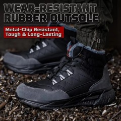 6KV Electrical Insulated Winter Steel Toe Safety Shoes Slip Resistant Puncture Resistant Cotton Lining Unisex Work Boots