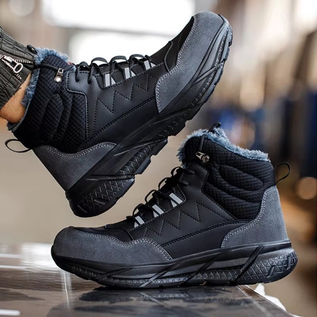 6KV Electrical Insulated Winter Steel Toe Safety Shoes Slip Resistant Puncture Resistant Cotton Lining Unisex Work Boots