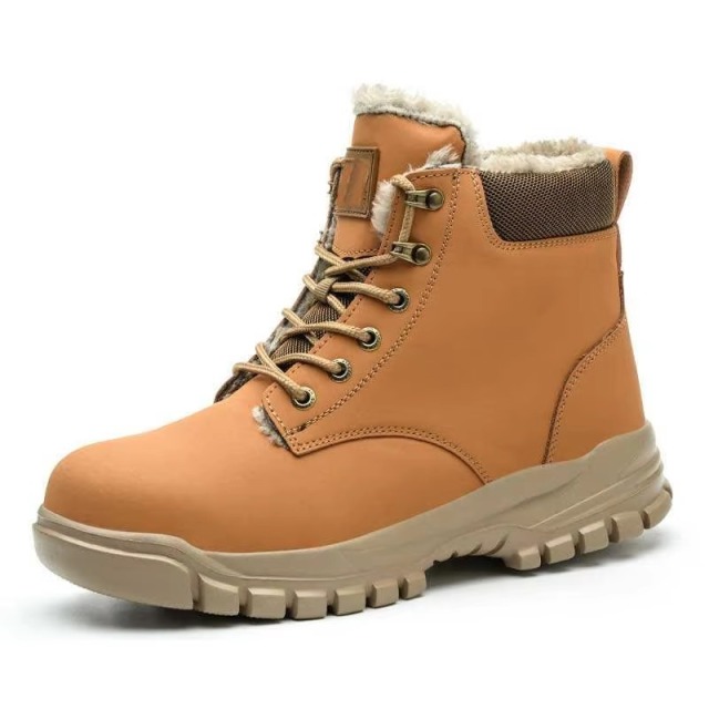 Winter Steel Toe Safety Boots Cotton Lining Slip & Puncture Resistant Unisex Work Boots for Construction Industry
