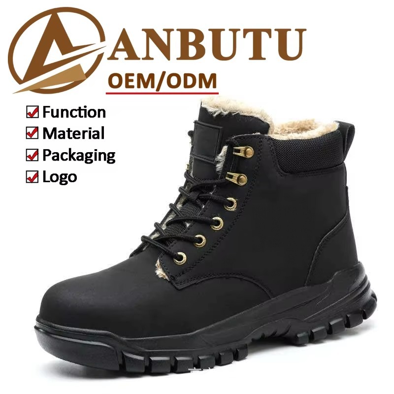 Winter Steel Toe Safety Boots Cotton Lining Slip & Puncture Resistant Unisex Work Boots for Construction Industry
