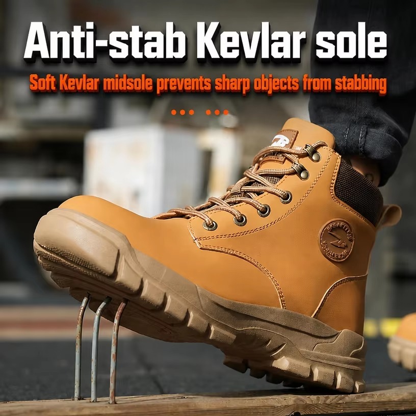 Winter Steel Toe Safety Boots Cotton Lining Slip & Puncture Resistant Unisex Work Boots for Construction Industry